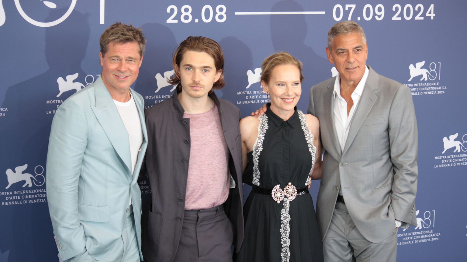 Brad Pitt, Austin Abrams, Amy Ryan, George Clooney - Wolfs