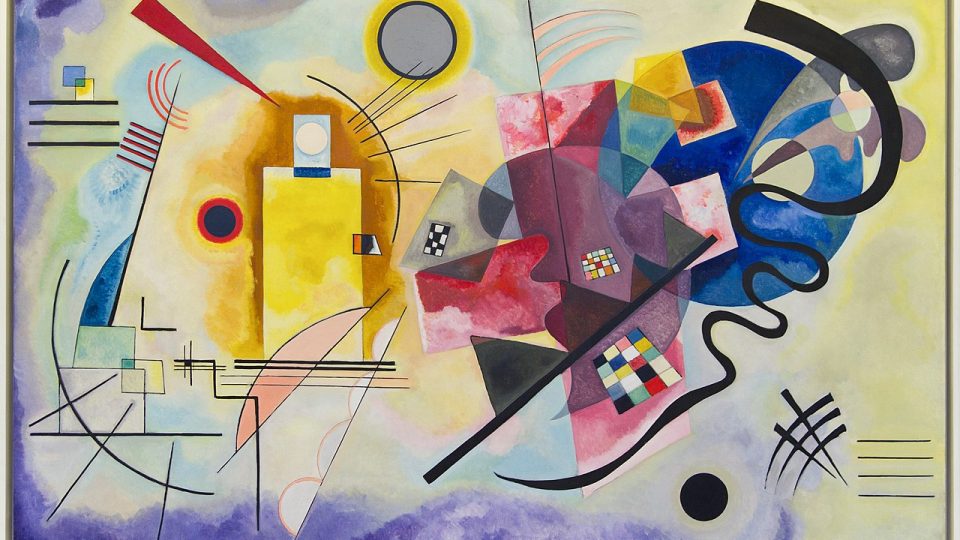 Huile sur toile (1925) de Vassily Kandinsky. Musée National d'Art Moderne, Paris, France. Donation Nina Kandinsky 1976. AM 1976-856