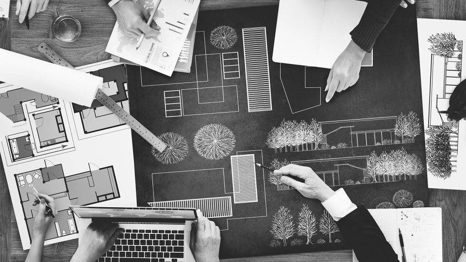 Architects and Designers Working in the Office